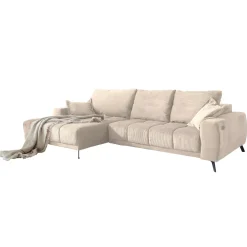 Bonito Polstergarnitur, Ottomane links, Hydra 23 beige