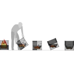 Feuerkorb rostig Cube