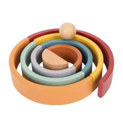 Holzbausteine Regenbogen Safari