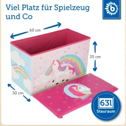 2in1 Staubox und Sitzbank Einhorn