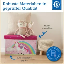 2in1 Staubox und Sitzbank Einhorn