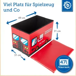 2in1 Staubox und Sitzbank Feuerwehr