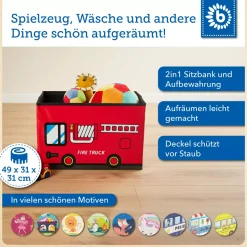 2in1 Staubox und Sitzbank Feuerwehr