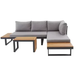 OUTDOOR Gartensofa-Set 3-tlg. RUNEI