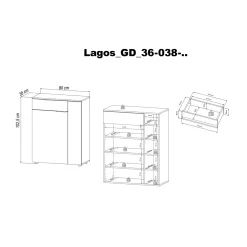 Schuhkommode LAGOS