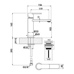 Waschtischarmatur Glam 1 5011286