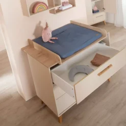 Wickelkommode breit mit Wickelaufsatz Jil
